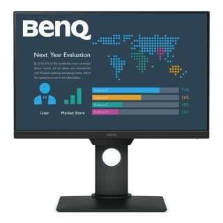 BenQ BL2381T 22.5" IPS монитор, 1920x1200 WUXGA, 16:10, Eye Care Business Monitor, 72% NTSC, Flicker-free, B.I., LBL, 1000:1, DCR 20M:1, 8 bit, 250cd/m2, VGA, HDMI, DP, DVI-D, USB x4, говорители, Pivot, Tilt, Swivel, Height Adj., черен