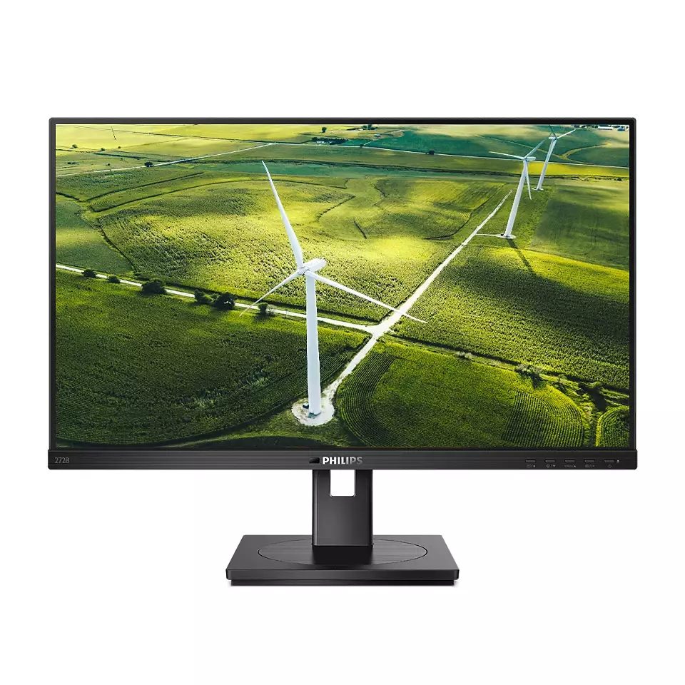 Philips 272B1G 27" IPS WLED монитор, 1920x1080@75Hz, 4ms GtG, 250 cd/m2, 1000:1, 50M:1 DCR, Adaptive Sync, FlickerFree, Low Blue Mode, 2Wx2, Tilt, Height Adjust, Pivot, Swivel, D-SUB, DVI, HDMI, DP, USB hub