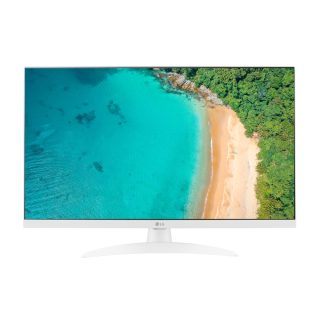 Монитор LG 27TQ615S-WZ, 27.0" IPS, Smart webOS, TV тунер DVB-T2/C/S2, 1000:1, Mega DFC, 250cd, Full HD (1920 x 1080), Wi-Fi, LAN, AirPlay, HDMI, CI слот, USB 2.0, Bluetooth, AI Sound, говорители, бял
