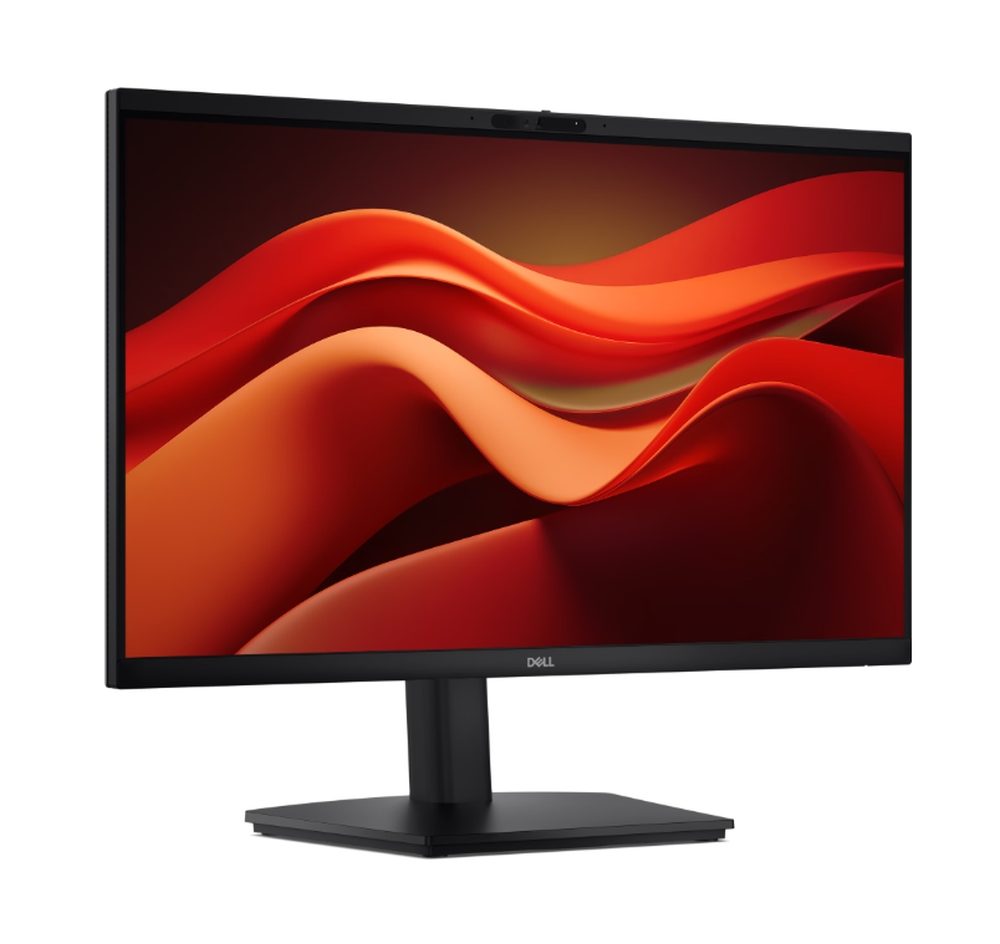 Dell E2426HB 23.8" Video Conferencing монитор, FullHD (1920x1080), IPS, 5ms, 1000:1, 300 cd/m², HDMI, DP, USB хъб, 5MP камера, микрофон, 2x3W говорители, регулиране на височина, Pivot, Swivel, Tilt, черен