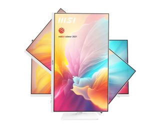 Монитор MSI Modern MD2712PW, 27", 100Hz, 1ms, IPS, 1920x1080 (FHD), 16:9, Flat, HDR Ready, EyesErgo, AG, MSI Display Kit, 117% sRGB, 300 nits, 1000:1, RedDot Winner, 1xHDMI1.4, 1xTypeC DP alt. w/PD (15W), говорители 2x3W, Pivot, регулиране на височина, VESA, бял, 5.85kg