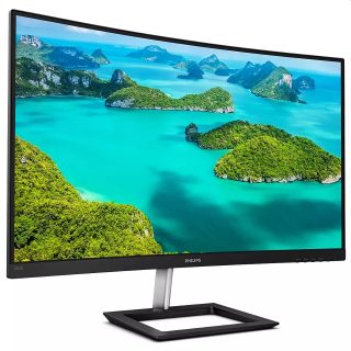 Монитор Philips 322E1C, 31.5" Curved 1500R VA WLED, 1920x1080@75Hz, 4ms GtG, 250cd/m2, 3000:1, Mega Infinity DCR, FreeSync/Adaptive Sync, FlickerFree, Low Blue Mode, Tilt, D-SUB, HDMI, DP