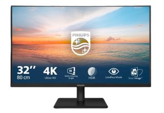 Монитор Philips 32E1N1800LA, 31.5" VA WLED, 3840x2160@60Hz, 4ms GtG, 300cd/m², 3500:1, Mega Infinity DCR, Adaptive Sync, FlickerFree, Blue Light technology, 2Wx2, Tilt, 2xHDMI, DP