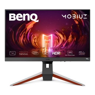 Монитор BenQ MOBIUZ EX240, 23.8", IPS, 1920x1080 FHD, 1ms 165Hz, 99% sRGB, 350 cd/m2, FreeSync Premium, 2x HDMI 2.0, DP, HDRi, treVolo 2x 2.5W говорители, регулируема височина стойка, USB хъб, Eye-care VESA 100x100, сребрист