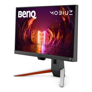Монитор BenQ MOBIUZ EX240, 23.8", IPS, 1920x1080 FHD, 1ms 165Hz, 99% sRGB, 350 cd/m2, FreeSync Premium, 2x HDMI 2.0, DP, HDRi, treVolo 2x 2.5W говорители, регулируема височина стойка, USB хъб, Eye-care VESA 100x100, сребрист