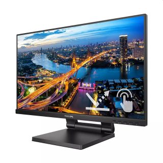 Монитор Philips 242B1TC/00, 23.8" Touch (anti-glare), IPS, WLED, 1920x1080@75Hz, 4ms GTG, 250cd/m², 1000:1, DCR 50M:1, FlickerFree, Low Blue Mode, 2Wx2, Tilt, Height Adjust, D-SUB, HDMI, DP, USB hub