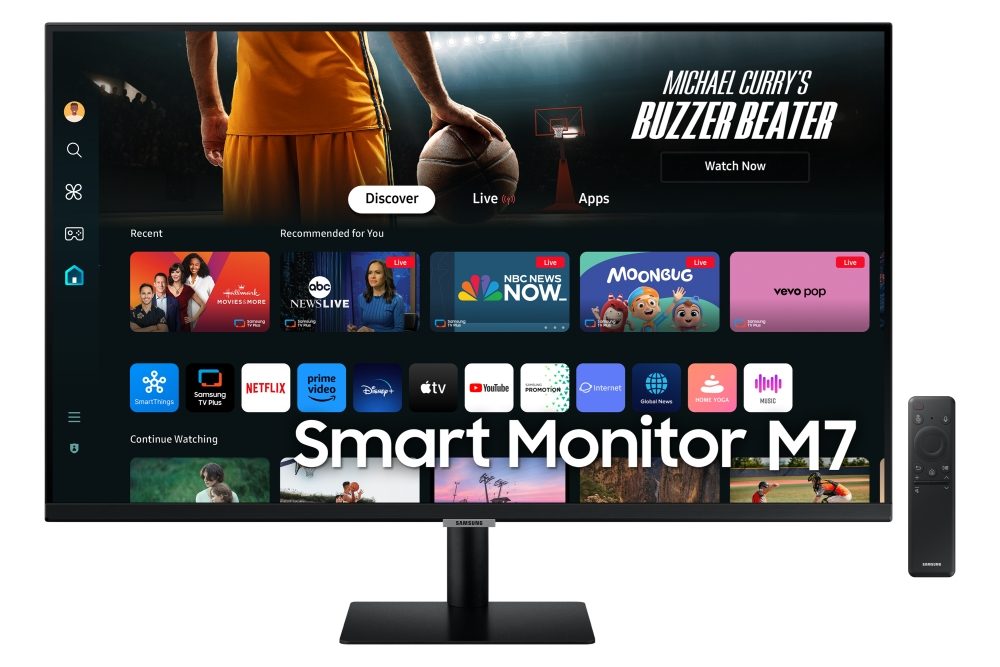 Samsung 32DM702 32" VA LED Smart монитор, 3840x2160, 2xUSB 2.0, 2xHDMI 1.4, USB-C, Wi-Fi 5, Bluetooth, говорители, черен