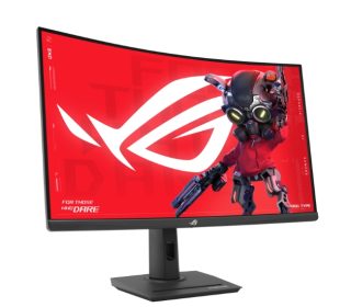 Asus ROG Strix XG32WCS Gaming Monitor 32", 2560x1440, Curved, 180Hz, 1ms (GTG), Fast VA, Extreme Low Motion Blur Sync, USB Type-C, FreeSync, DisplayWidget Center, tripod socket, HDR, Black