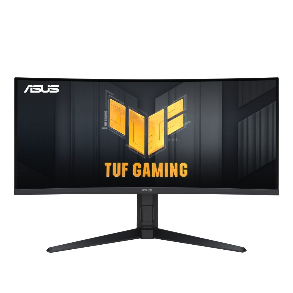 Asus TUF Gaming VG34VQL3A Curved Gaming монитор, 34" WQHD (3440 x 1440), 180Hz, 1500R, Curved design, Extreme Low Motion Blur, Freesync Premium Pro, 1ms (GTG), 125% sRGB, DisplayHDR 400, DisplayWidget, Черен