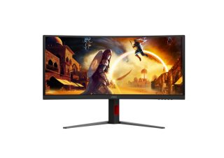 AOC CU34G4ZCA, 34" Curved 1500R, Fast VA, WLED, 3440x1440@250Hz, 1ms GtG, 0.3ms MPRT, 450cd/m2, 3000:1, Adaptive Sync, FlickerFree, Low Blue Light, Tilt, Height Adjust, Swivel, 2xHDMI, DP, USB hub