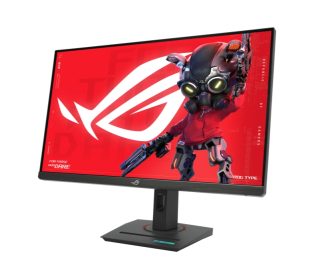 Asus ROG Strix XG27ACG Gaming Monitor, 27", 2K (2560x1440), 180Hz, 1ms (GTG), Fast IPS, Extreme Low Motion Blur Sync, USB Type-C, G-Sync съвместим, DisplayWidget Center, стативен отвор, HDR, Aura Sync, черен