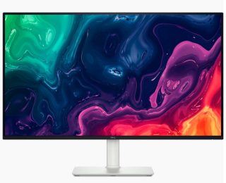 Монитор Dell S3225QS, 31.5" VA Anti-Glare, LED, 4ms, 120 Hz, 3000:1, 300 cd/m2, 4K UHD (3840x2160), 99% sRGB, AMD FreeSync, HDR10, HDMI, DisplayPort, говорители, регулиране на височина, Pivot, Swivel, Tilt, черен
