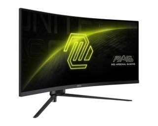 MSI MAG 345CQR 34" извит гейминг монитор, VA, 180Hz, 1ms, UWQHD 3440x1440, 21:9, FreeSync Premium, HDR, Ai VISION, LBL, Night Vision, Console mode, VRR, CEC, 300 нита, 3000:1, 100M:1, DP (1.4a), 2x HDMI (2.0b), Headphone out, Регулируема стойка 100mm, Завъртане, Наклон, VESA