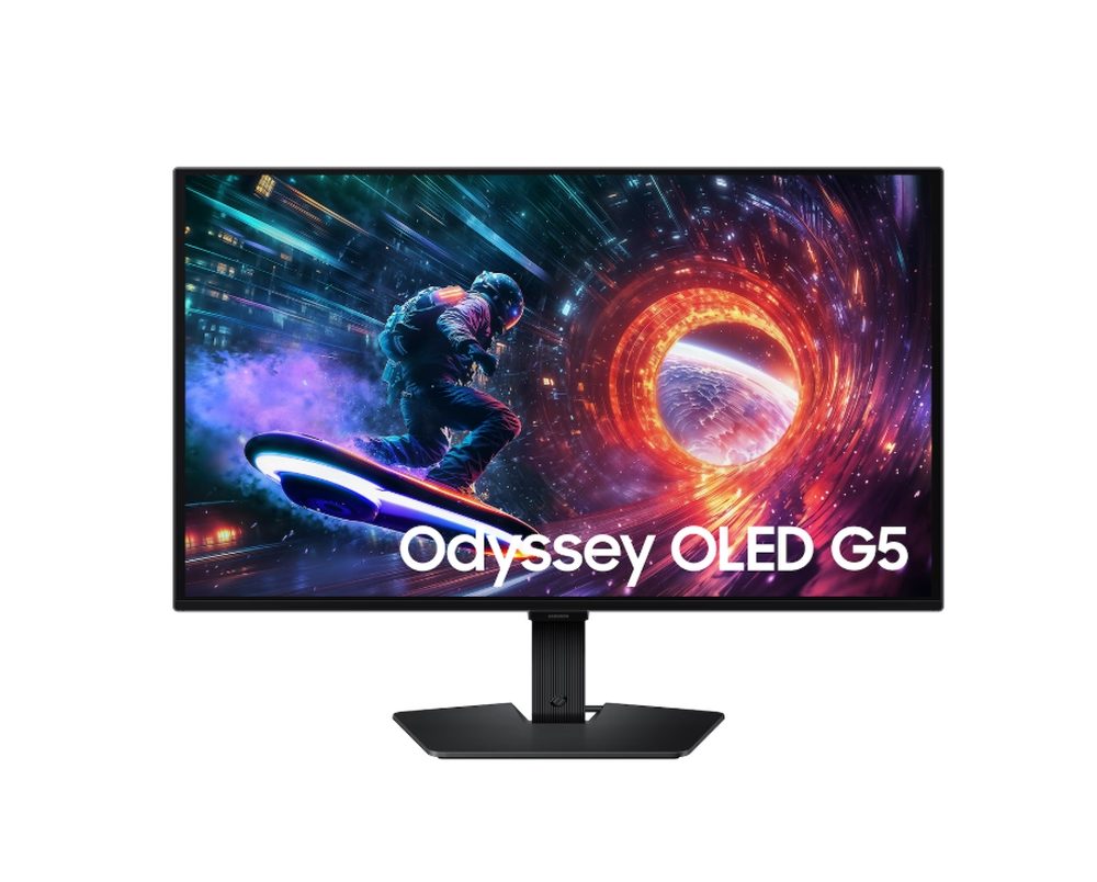 Samsung 27FG502 27" Odyssey G5 OLED гейминг монитор, 2560x1440, 180Hz DisplayPort / 144Hz HDMI, 1ms, черен