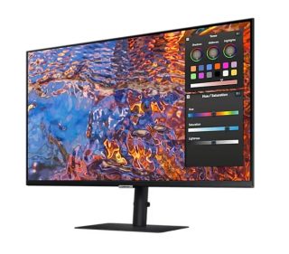 Монитор Samsung 32B800 32" IPS LED, 60 Hz, 5 ms GTG, 3840x2160, 300 cd/m2, Flicker Free, PBP, PIP, USB-C 90W, 3xUSB 3.0, Display Port 1.4, 2xHDMI 2.2, Черен