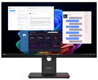 Lenovo ThinkVision T27ud-40 27" IPS WLED монитор, 3840x2160, 16:9, 48Hz-60Hz, 4ms, 350 cd/m2, 1500:1, USB хъб, HDMI, USB-C, RJ45, Tilt, Swivel, Pivot, Height Adjust Stand