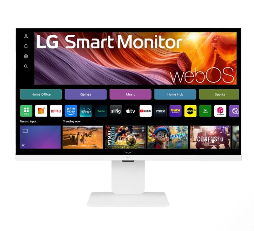 Монитор LG 32U850SA-W, 31.5" IPS Smart webOS, Web камера, 5ms, 1000:1, 400cd/m, DCI-P3 95%, 4K UHD (3840x2160), ThinQ, HDR 10, HDMI, USB Type-C-PD 90W, Wi-Fi, Bluetooth, Високоговорители 5W x 2, Регулиране на височина