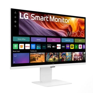 Монитор LG 32U850SA-W, 31.5" IPS Smart webOS, Web камера, 5ms, 1000:1, 400cd/m, DCI-P3 95%, 4K UHD (3840x2160), ThinQ, HDR 10, HDMI, USB Type-C-PD 90W, Wi-Fi, Bluetooth, Високоговорители 5W x 2, Регулиране на височина