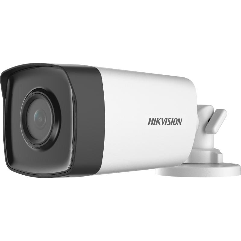 HikVision HD-TVI фиксирана куршум камера 2MP, 3.6 mm, Smart IR до 80 m, DWDR, IP67, 12Vdc/4.7W, Един порт за четири превключваеми сигнала (TVI/AHD/CVI/CVBS)