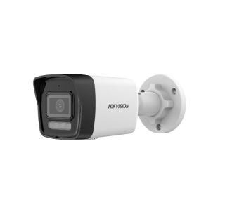 HikVision 2 MP Smart Hybrid Light Fixed Bullet Network Camera, 4 mm, F1.6, IR, бяла светлина до 30m, H.265+, IP67, вграден микрофон, 12Vdc/PoE 6.5W