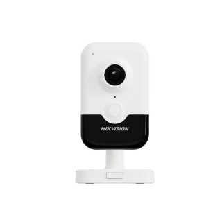HikVision 4 MP Indoor Audio Fixed Human Body Detection Cube Network Camera, 2.8 mm, F1.6, IR до 10m, H.265+, Digital WDR, вграден микрофон, вграден високоговорител, слот за памет (до 512 GB), 12Vdc/PoE 4.56W