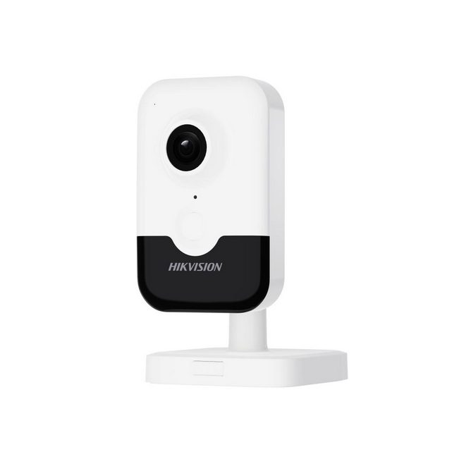 HikVision 4 MP Indoor Audio Fixed Human Body Detection Cube Network Camera, 2.8 mm, F1.6, IR до 10m, H.265+, Digital WDR, вграден микрофон, вграден високоговорител, слот за памет (до 512 GB), 12Vdc/PoE 4.56W