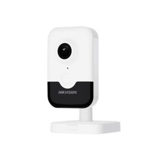 HikVision 4 MP Indoor Audio Fixed Human Body Detection Cube Network Camera, 2.8 mm, F1.6, IR до 10m, H.265+, Digital WDR, вграден микрофон, вграден високоговорител, слот за памет (до 512 GB), 12Vdc/PoE 4.56W