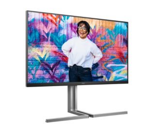 Монитор AOC U32U3CV, 31.5" Nano IPS WLED, 3840x2160@60Hz, 4ms GtG, 400cd/m², 1000:1, 50M:1 DCR, Adaptive Sync, FlickerFree, Anti Blue Light, 3Wx2, Tilt, Height Adjust, Pivot, Swivel, 2xHDMI, DP, USB hub