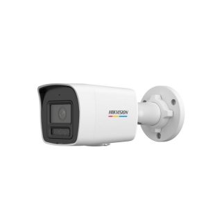 HikVision 2 MP ColorVu Fixed Bullet Network Camera със Smart Hybrid Light, 4 mm/F1.0, IR LED до 30m, DWDR, 3D DNR, H.265+, IP67, вграден микрофон, 12Vdc/PoE 5.4W