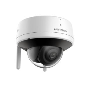 HikVision 4 MP външна аудио фиксирана куполна IP камера, 2.8mm, F1.6, IR до 30м, H.265, IP66, Digital WDR, 1 вграден микрофон, 1 вграден високоговорител, вграден слот за памет (до 512 GB), Wi-Fi IEEE802.11b, 802.11g, 802.11n, 2 антени, 12Vdc/7W