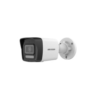 HikVision 4 MP Smart Hybrid Light Fixed Bullet Network Camera, 4 mm, F1.6, IR, White Light до 30m, H.265+, IP67, вграден микрофон, 12Vdc/PoE 6.5W