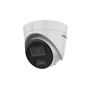 HikVision 4 MP Smart Hybrid Light Fixed Turret Network Camera, 2.8mm, IR, White Light up to 30m, 120 dB WDR, H.265+, IP67, вграден микрофон, 12Vdc/PoE 6.5W