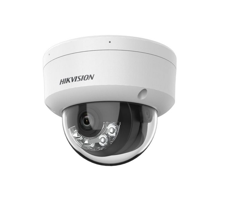 HikVision 2 MP Acusense Smart Hybrid Light Fixed Dome Network Camera, 2.8 mm, F1.6, IR, White Light до 30m, H.265+, IP67, вграден масивен двоен микрофон, вграден слот за памет (до 512GB), 12Vdc/PoE 8.5W