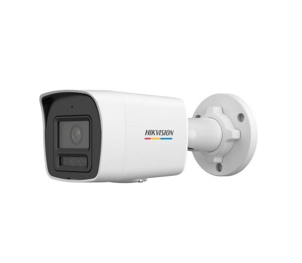 HikVision 4 MP ColorVu 3.0 фиксирана bullet мрежова камера, 2.8 mm, F1.0, IR, бяла светлина до 30m, H.265+, IP67, вграден микрофон, 12Vdc/PoE 7W