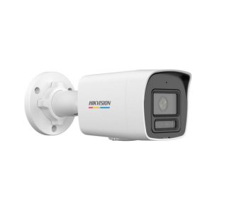 HikVision 4 MP ColorVu 3.0 фиксирана bullet мрежова камера, 2.8 mm, F1.0, IR, бяла светлина до 30m, H.265+, IP67, вграден микрофон, 12Vdc/PoE 7W