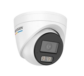 HikVision 4 MP ColorVu 3.0 Фиксирана куполна мрежова камера, 2.8 mm, F1.0, IR, бяла светлина до 30m, H.265+, IP67, вграден микрофон, 12Vdc/PoE 6W