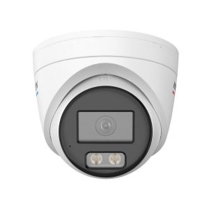 HikVision 4 MP ColorVu 3.0 Фиксирана куполна мрежова камера, 2.8 mm, F1.0, IR, бяла светлина до 30m, H.265+, IP67, вграден микрофон, 12Vdc/PoE 6W