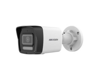 HikVision 8 MP Smart Hybrid Light Fixed Bullet Network Camera, 2.8mm, F2.0, IR, White Light до 30m, 120 dB WDR, H.265+, IP67, вграден микрофон, вграден слот за памет, поддръжка micro SDXC (512GB), 12Vdc/PoE 6.5W