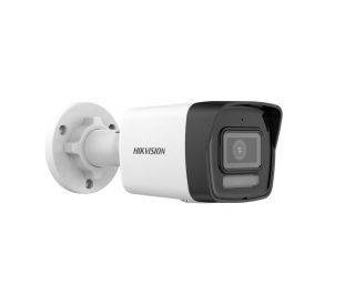 HikVision 8 MP Smart Hybrid Light Fixed Bullet Network Camera, 2.8mm, F2.0, IR, White Light до 30m, 120 dB WDR, H.265+, IP67, вграден микрофон, вграден слот за памет, поддръжка micro SDXC (512GB), 12Vdc/PoE 6.5W