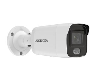 HikVision 2 MP ColorVu Fixed Mini Bullet Network Camera, 2.8 mm, 24/7 цветно изображение, бяла светлина до 40 m, вграден микрофон, H.265+, IP67, micro SD/SDHC/SDXC (256GB), 12Vdc, 0.5 A/PoE 7.5W