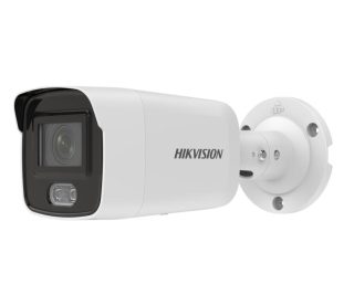 HikVision 2 MP ColorVu Fixed Mini Bullet Network Camera, 2.8 mm, 24/7 цветно изображение, бяла светлина до 40 m, вграден микрофон, H.265+, IP67, micro SD/SDHC/SDXC (256GB), 12Vdc, 0.5 A/PoE 7.5W