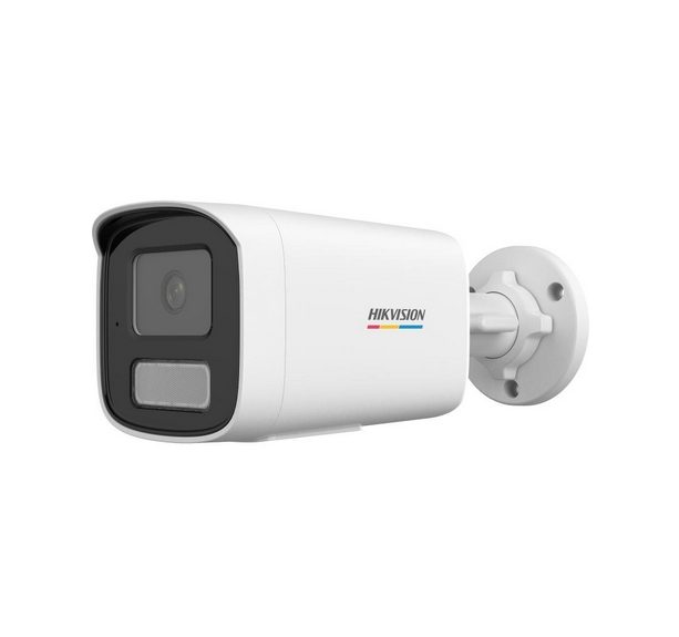 HikVision 4 MP ColorVu 3.0 фиксирана куршумна IP камера, 2.8 mm, F1.0, IR, бяла светлина до 50 m, H.265+, IP67, вграден микрофон, 12Vdc/PoE 7.68W