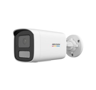 HikVision 4 MP ColorVu 3.0 фиксирана куршумна IP камера, 2.8 mm, F1.0, IR, бяла светлина до 50 m, H.265+, IP67, вграден микрофон, 12Vdc/PoE 7.68W