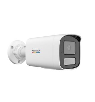 HikVision 4 MP ColorVu 3.0 фиксирана куршумна IP камера, 2.8 mm, F1.0, IR, бяла светлина до 50 m, H.265+, IP67, вграден микрофон, 12Vdc/PoE 7.68W