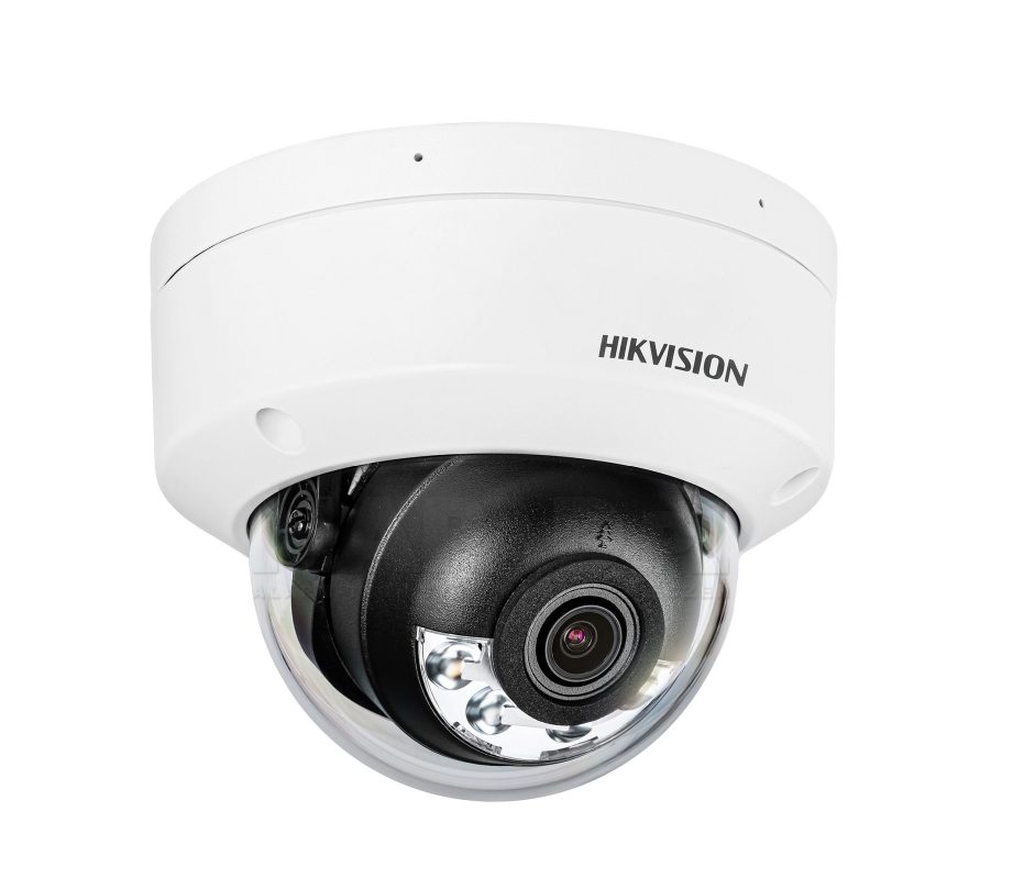 HikVision 4 MP Acusense Smart Hybrid Light Fixed Dome Network Camera, 2.8 mm, F1.6, IR, White Light up to 30m, H.265+, IP67, IK10, вграден двоен микрофон, вграден слот за памет (до 512GB), 12Vdc/PoE 8.5W