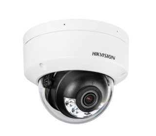 HikVision 4 MP Acusense Smart Hybrid Light Fixed Dome Network Camera, 2.8 mm, F1.6, IR, White Light up to 30m, H.265+, IP67, IK10, вграден двоен микрофон, вграден слот за памет (до 512GB), 12Vdc/PoE 8.5W
