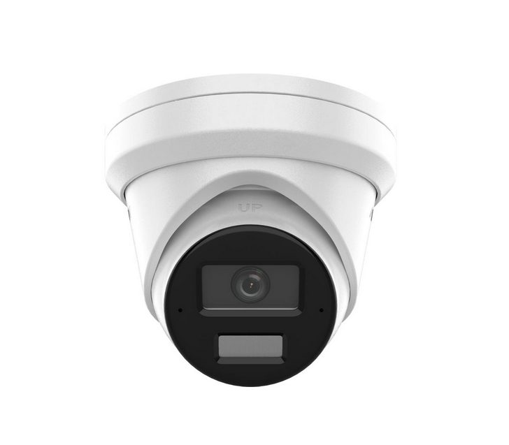 HikVision 4 MP Acusense Smart Hybrid Light Fixed Turret мрежова камера, 2.8 mm, F1.6, IR, бяла светлина до 30m, H.265+, IP67, вграден двоен микрофон, вграден слот за памет (до 512GB), 12Vdc/PoE 9W