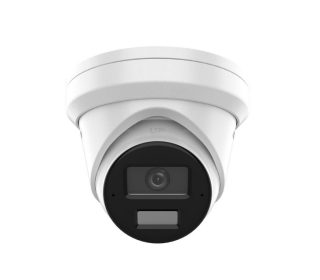 HikVision 4 MP Acusense Smart Hybrid Light Fixed Turret мрежова камера, 2.8 mm, F1.6, IR, бяла светлина до 30m, H.265+, IP67, вграден двоен микрофон, вграден слот за памет (до 512GB), 12Vdc/PoE 9W