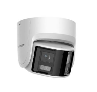 HikVision 4 MP Panoramic AcuSense Fixed Turret Network Camera, 2.8 mm, F1.6, IR до 30m, H.265+, IP67, 120 dB WDR, вграден микрофон, вграден високоговорител, вграден слот за карти памет (до 512 GB), 12Vdc/PoE 12.5W
