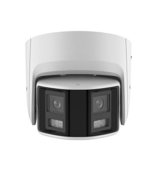 HikVision 4 MP Panoramic AcuSense Fixed Turret Network Camera, 2.8 mm, F1.6, IR до 30m, H.265+, IP67, 120 dB WDR, вграден микрофон, вграден високоговорител, вграден слот за карти памет (до 512 GB), 12Vdc/PoE 12.5W